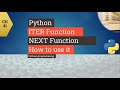 Python tutorial - Python Iter function - Python Next function - How to use function in Python