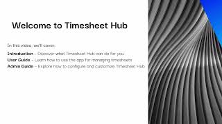 Timesheet Hub - Video Guide
