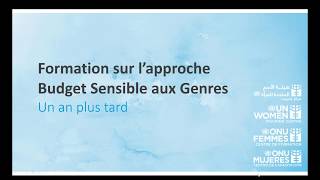 Formation sur l’approche Budget Sensible aux Genres - Webinar in French!