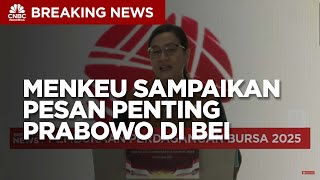 Perdagangan Perdana BEI 2025, Sri Mulyani Sampaikan Pesan Penting Prabowo