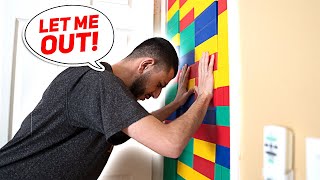 I Trapped My Brother With a GIANT LEGO WALL...