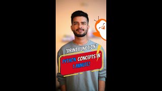Learn Print in Python under 1 minute! #pythonforbeginners #learnpython #pythonforeverybody
