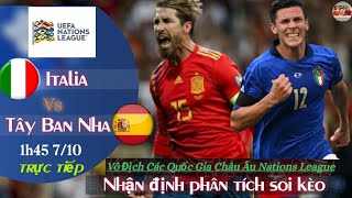 nhận định soi kèo Italia vs Tây ban nha | trực tiếp bóng đá nations league | 1h45 ngày 7/10/2021