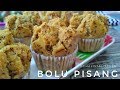 BOLU PISANG MEKAR NO TELUR NO MIXER - Banana Cake Eggless