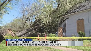 Damage, outages widespread after storms slam Alcorn County