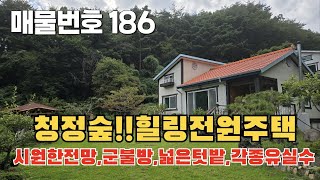 [매물번호 186]청정숲!!힐링전원주택, 시원한 전망, 군불방, 넓은텃밭, 각종유실수 #밀양부동산 #밀양전원주택 #밀양촌집 #촌집 #전원주택