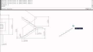 AutoCAD - stairs - copy and old array command Tutorial