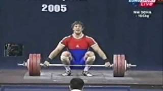 Frank Rothwell's Olympic Weightlifting History 2005 WWC Dmitry Klockov 105 Kg Champion