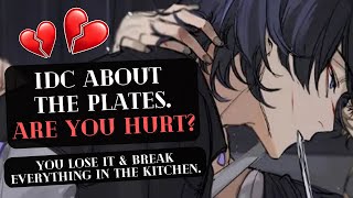 Scaramouche catches you losing it in the kitchen. 💜🩹 [Depression Comfort] [Scara x Listener ASMR]