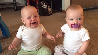 Try not to Laugh Challenge - Naughty Twin Babies Fighting for Everything