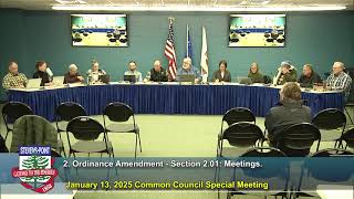 Common Council Special Meeting - January 13, 2025