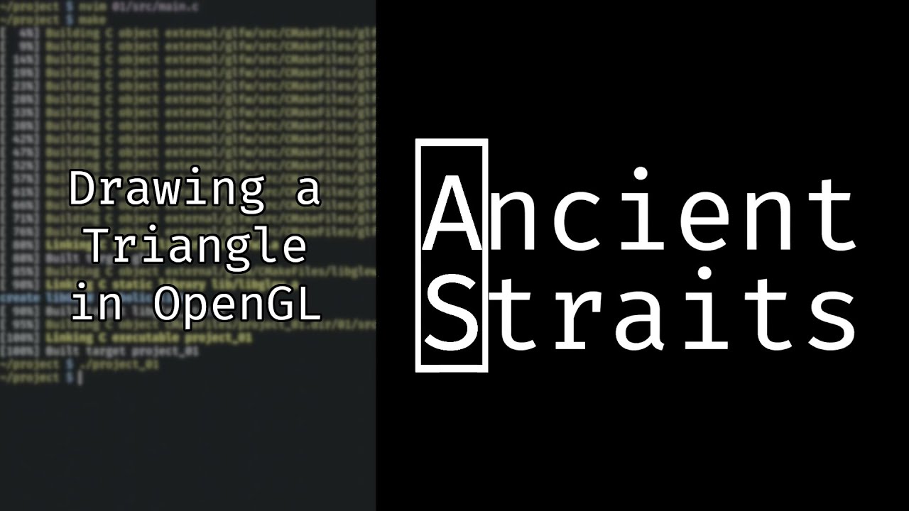 Drawing A Triangle In OpenGL (OpenGL Tutorial #2) - YouTube