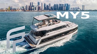 Discover the MY5, a spacious flybridge motor yacht by Fountaine Pajot