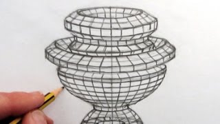How to Draw Uccello Vase Wireframe: Draw Ellipses in Perspective
