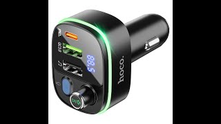 hoco 20W FM Car Kit w/ LED Light, PD + QC E62 Bluetooth Car Receiver