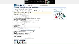 How to use Numbeo Cost of Living Estimator