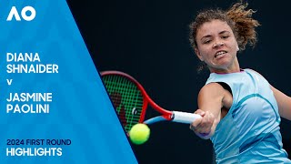 Diana Shnaider v Jasmine Paolini Highlights | Australian Open 2024 First Round