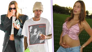 Pregnant Hailey Bieber Flaunts Baby Bump With Justin