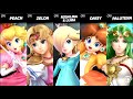 Peach VS Zelda VS Rosalina & Luma VS Daisy VS Palutena LV 9 CPU Battle Super Smash Bros Ultimate