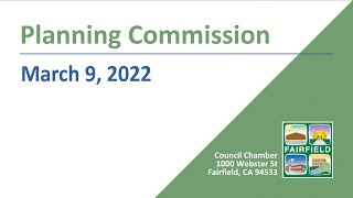 Fairfield Planning Commission Meeting - March 9th, 2022