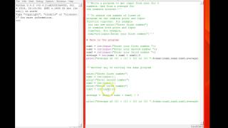 Python Simple Average program