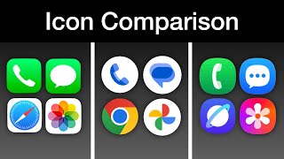 iOS 18 vs Android 15 (Pixel) vs One UI 7 Beta Icons!