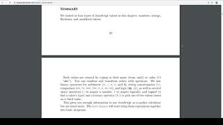 Eloquent JavaScript Read-Along - Values, Types, and Operators - 009 - Summary