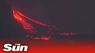 Lava pours from new La Palma volcano vent raising fears of more destruction