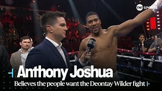 Anthony Joshua isn't ruling out a fight with Deontay Wilder after his victory against Otto Wallin 👀