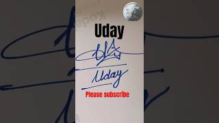 UdAY name Signature Style///Best Signature ideas#Viralshorts