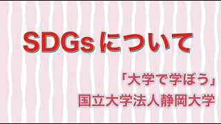 2023年度 大学で学ぼう「SDGsについて」