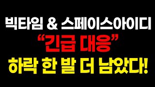 빅타임 스페이스아이디 [긴급] 급하다 급해 “긴급 대응” 하락 한 발 더 남았다! 마지막 파동 필수 시청! #코인분석 #코인추천