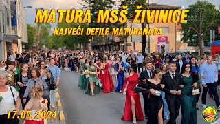 Matura MSŠ Živinice | Najveći defile maturanata 17.05.2024