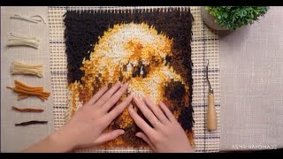 ASMR ✦ Latch Hook kit ✦ Puppy Love ✦ DIY ✦ No Talking ✦