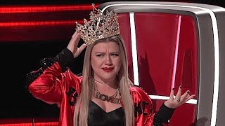 The Voice USA | FUNNY Kelly Clarkson reactions to being picked by contestants