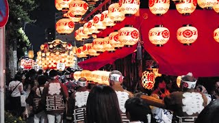 【出来町天王祭2024 / 6/1(土) 夜 】三輛による出来町通曳行・曳き別れ