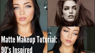 Matte Makeup Tutorial: 90's Inspired