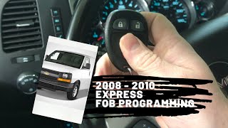 How To Program A Chevy Express Remote Key Fob 2008 - 2010 DIY Chevrolet Tutorial