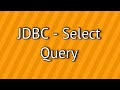 JDBC Select Query