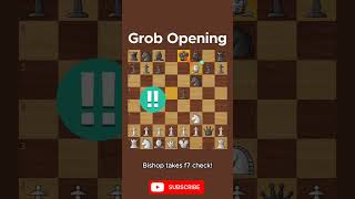Checkmate Tricks With Grob Opening Win Black's Queen With The Rare Opening #chesstips #chess #how