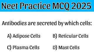 Neet Practice MCQ | NEET MCQ Biology | Neet 2025 | Neet preparation