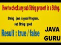 how to find substring of a string in java