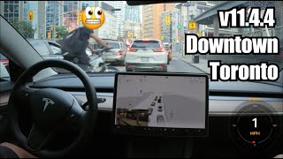 Mind-Blowing Tesla Self Driving AI in Downtown Toronto: ASTONISHING Improvements!