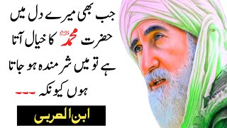 IBN-UL-ARABI | Jab mery dil mein Hazrat Muhammad SAW ka khiyal ata hein tu | Sufi quotes
