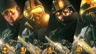 Rainbow Six Siege Pro League Gold Sets Gameplay Weapon Skins, Headgear, Charms Ash Bandit Thermite