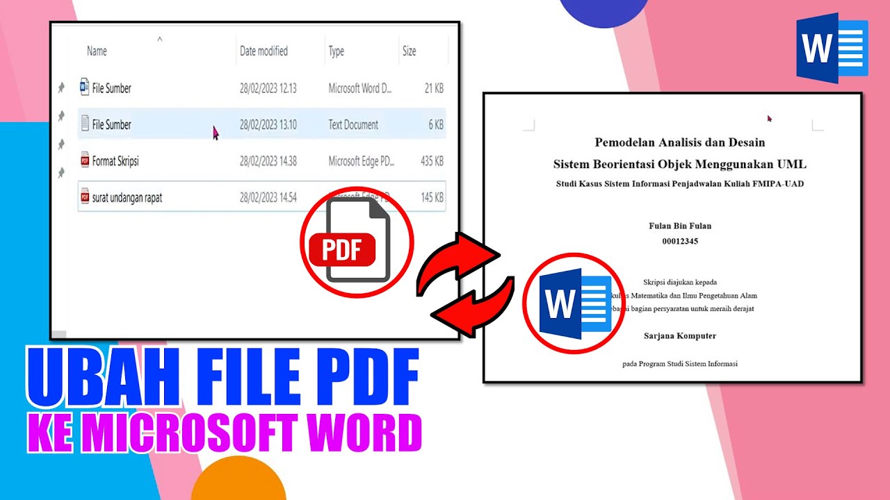 Ini Yang Benar Cara Mengubah File Pdf Ke Word - YouTube