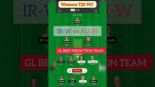 IR-W vs AU-W dream11 prediction team, Ireland vs australia women's T20 dream prediction team#shorts