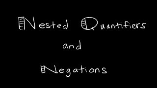 Discrete Math 1.5.1 Nested Quantifiers and Negations