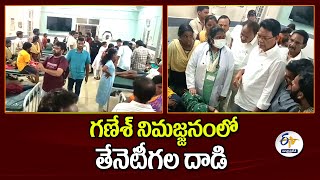 గణేశ్‌ నిమజ్జనంలో తేనెటీగల దాడి- 31 మందికి గాయాలు | Bees Attack In Ganesh Immersion | Konaseema Dist