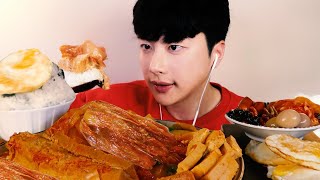 SUB)통삼겹 돼지고기김치찜 리얼사운드 집밥 먹방ASMR🍳🥩PORK KIMCHI MUKBANG 豚肉のキムチ煮込み Thịt lợn Kim chi babi กิมจิหมู